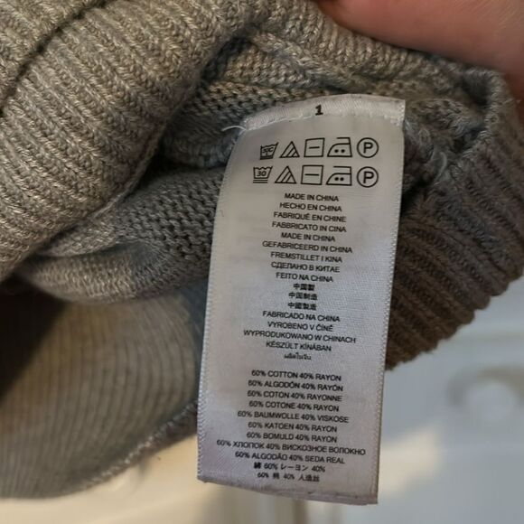 Michael Kors cotton blend with leather accents - short sleeve sweater - Size M - Picture 3 of 7